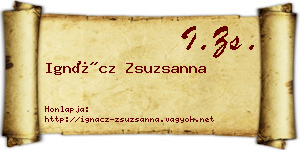 Ignácz Zsuzsanna névjegykártya