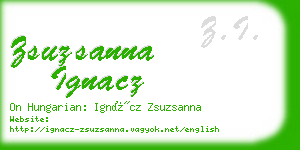 zsuzsanna ignacz business card